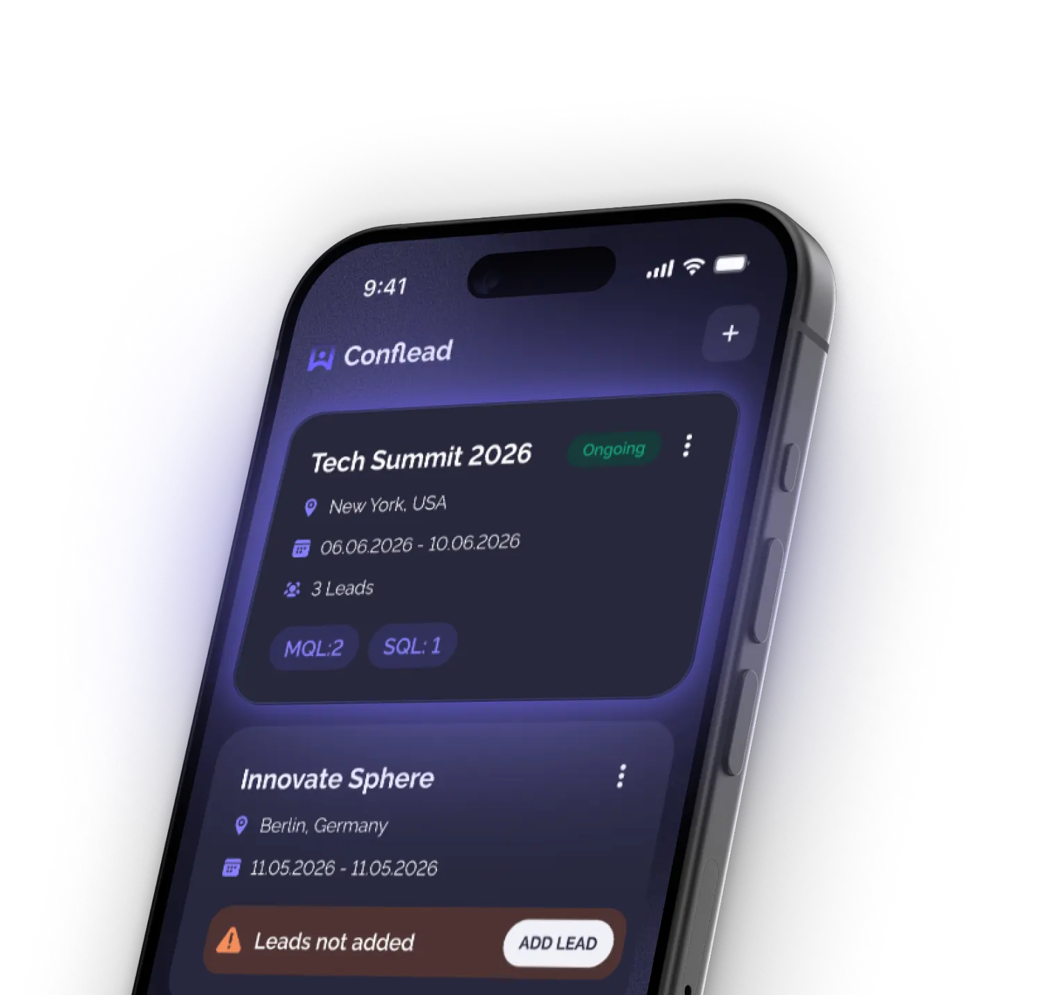 Conflead dashboard preview